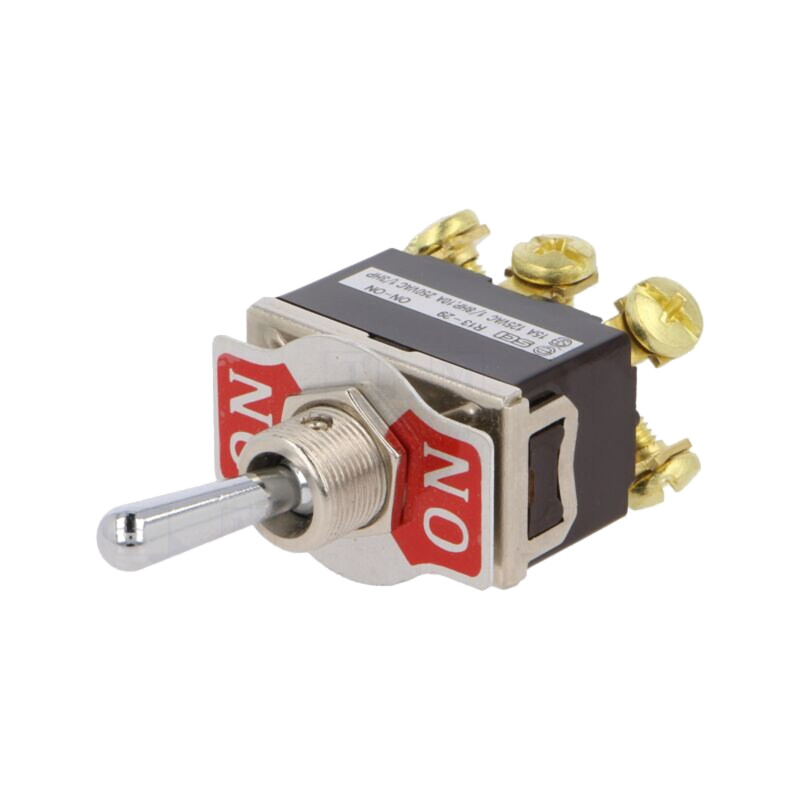 Comutator: basculant; Poz: 2; DPDT; ON-ON; 10A/250VAC; R13-29