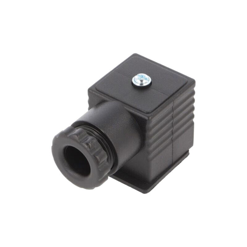 Fişă de contact pentru bobină; PIN: 3; neagră; 0÷230V; IP65