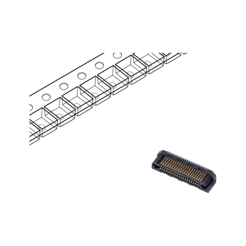 Conector: PCB-PCB; hermafrodit; PIN: 40; 0,5mm; LSS; aurit; SMT; 1,7A Conector: PCB-PCB; hermafrodit; PIN: 40; 0,5mm; LSS; aurit; SMT; 1,7A