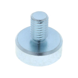 Magnet: fix; neodim; 60N; Ø: 13mm; H: 4,5mm; oţel; Lungime tijă: 8mm