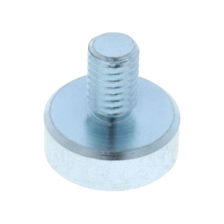 Magnet: fix; neodim; 60N; Ø: 13mm; H: 4,5mm; oţel; Lungime tijă: 8mm