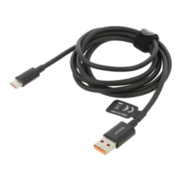 Cablu; High Speed,USB 2.0; USB A mufă,USB C mufă; 1,5m; negru