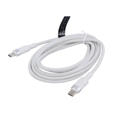 Cablu; USB 2.0; USB C mufă,din ambele părţi; nichelat; 2m; alb