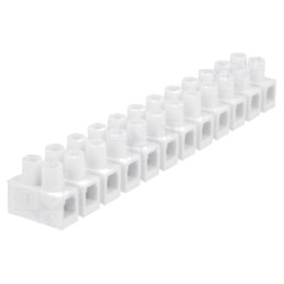Regletă de conexiuni; terminal cu şurub; 6mm2; 400V; 41A; albă