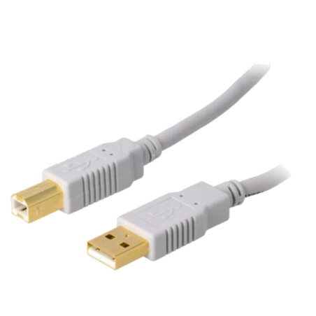 Cablu; USB 2.0; USB A mufă,USB B mufă; aurit; 5m; gri; Fire: Cu