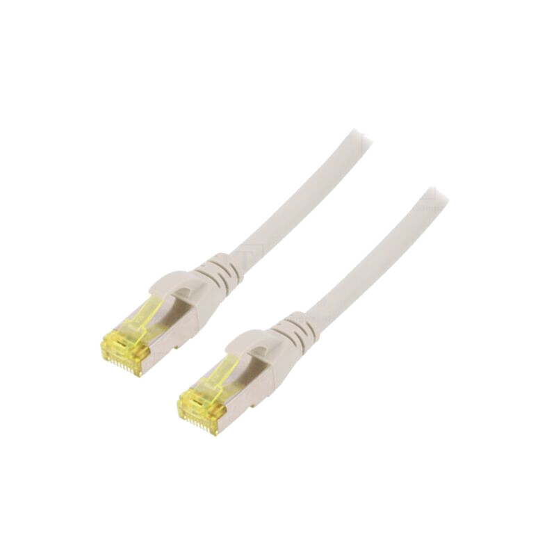 Patch cord; S/FTP; 6a; litat; Cu; LSZH; gri; 2,5m; 26AWG