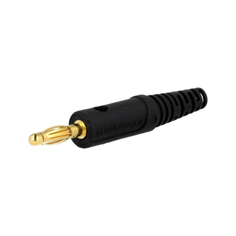 Conector: banană 4mm; mufă; 32A; 33VAC; 70VDC; neagră; aurit; 2,5mm2