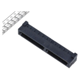 Conector: PCB-PCB; mamă; PIN: 80; 0,8mm; HSEC8; aurit; SMT; soclu