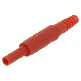 Conector: banană 2mm; mufă; 10A; 600VDC; roşie; nichelat; -25÷80°C