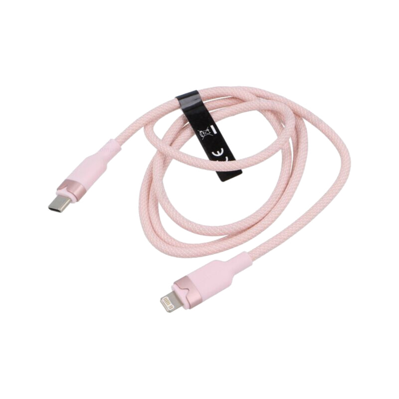 Cablu; USB 2.0; mufă Apple Lightning,USB C mufă; nichelat; 1m