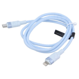 Cablu; USB 2.0; mufă Apple Lightning,USB C mufă; nichelat; 1m