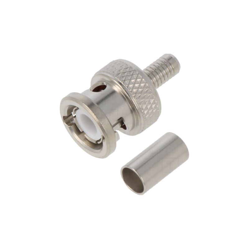 Conector: BNC; mufă; tată; drept; 50Ω; RG14,RG58; crimpat; pe cablu