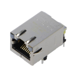 Conector: RJ45; soclu; PIN: 8; ecranat,cu diodă LED; THT; în unghi