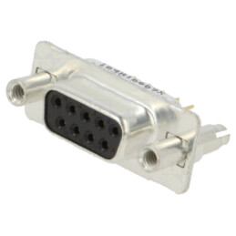 Conector: D-Sub; soclu; mamă; Placare: aurit; THT; pentru PCB; PIN: 9