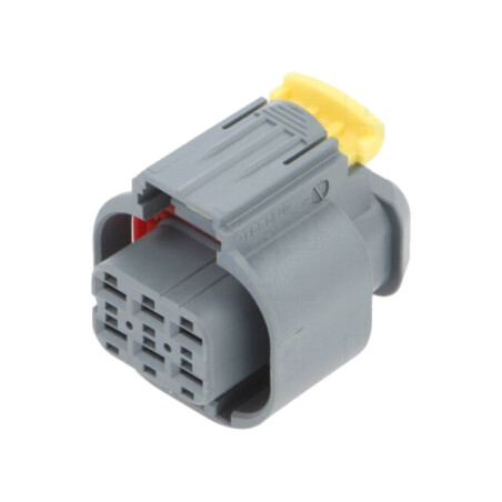Conector: automotive; mufă; mamă; MCP 2.8; pe cablu; PIN: 6; gri