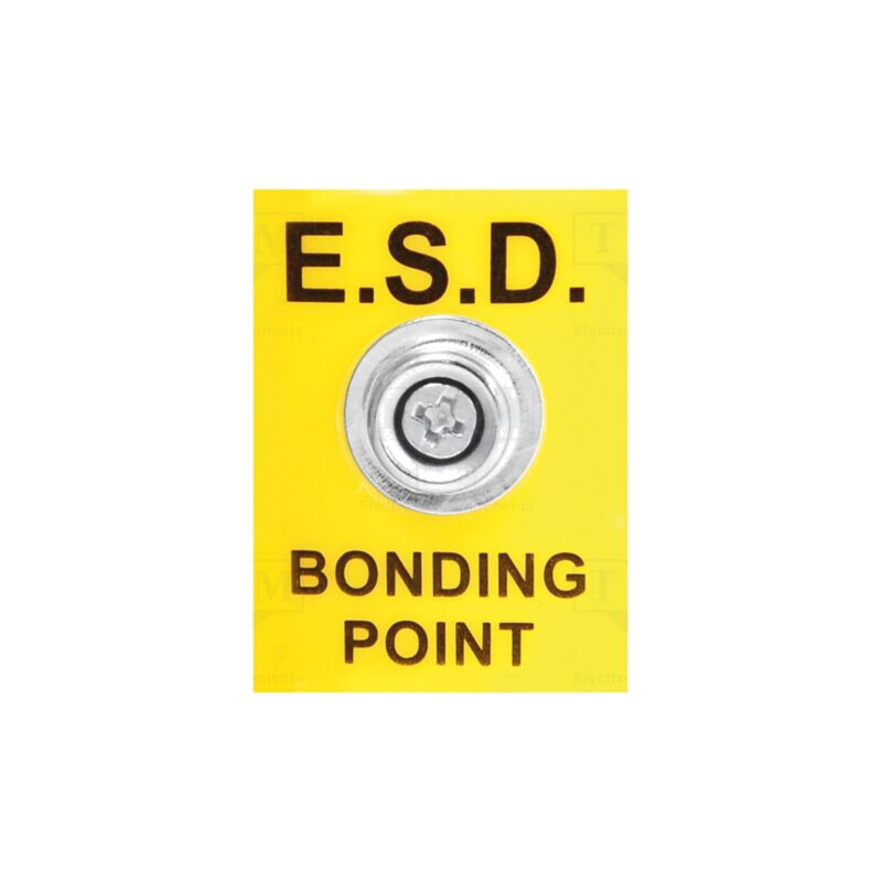 Fişă de împământare; ESD; 35x25mm; 1MΩ; clichet tată 10mm