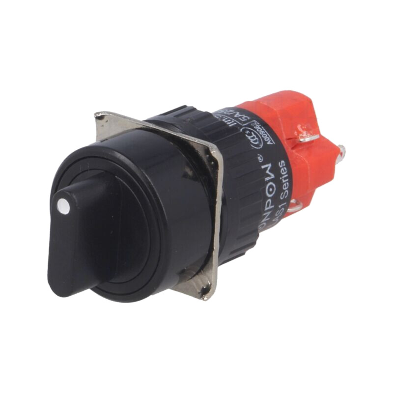 Comutator: rotativ; Poz: 2; SPST-NO + SPST-NC; 3A/220VAC; 2A/24VDC