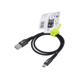 Cablu; USB 2.0; USB A mufă,USB C mufă; 0,5m; negru; 0,48Gbps; 60W
