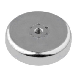 Magnet: fix; ferită (metal greu); 36N; Ø: 25mm; H: 7mm; oţel