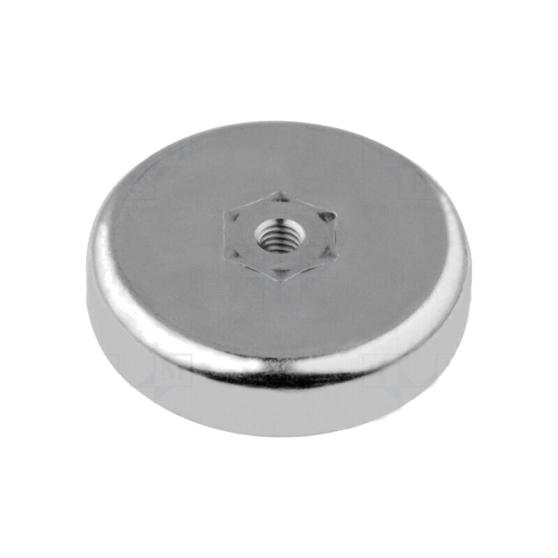 Magnet: fix; ferită (metal greu); 36N; Ø: 25mm; H: 7mm; oţel