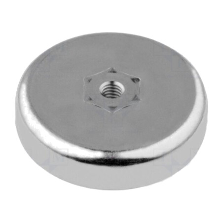 Magnet: fix; ferită (metal greu); 36N; Ø: 25mm; H: 7mm; oţel