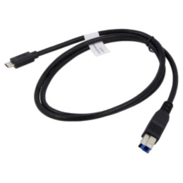 Cablu; USB 3.1; USB B mufă,USB C mufă; nichelat; 1m; negru; 10Gbps