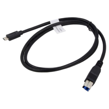 Cablu; USB 3.1; USB B mufă,USB C mufă; nichelat; 1m; negru; 10Gbps