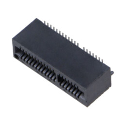 Conector: de margine; PIN: 40; 1mm; gold flash; SMT; pentru PCB