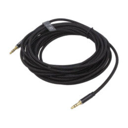 Cablu; Jack 3,5mm 3pin mufă,din ambele părţi; 5m; Placare: aurit