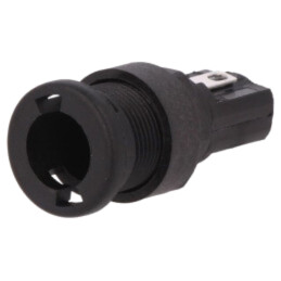 Clemă; siguranţe cilindrice; 5x20mm; 250V; pe panou; neagră