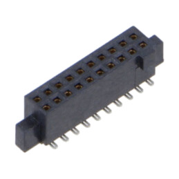 Conector: PCB-PCB; mamă; PIN: 20; 1,27mm; SFC; gold flash; THT; soclu