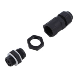 AC connector 3773 IP66/IP68 TERMINAL BLOCK 3P Black