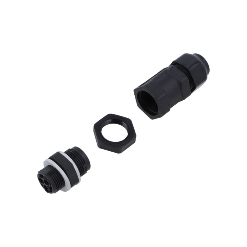 AC connector 3773 IP66/IP68 TERMINAL BLOCK 3P Black