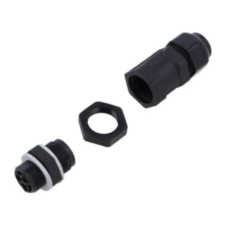 AC connector 3773 IP66/IP68 TERMINAL BLOCK 3P Black