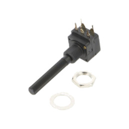 Potenţiometru: axial; 10kΩ; 200mW; THT; 6mm; plastic; mono; cărbune