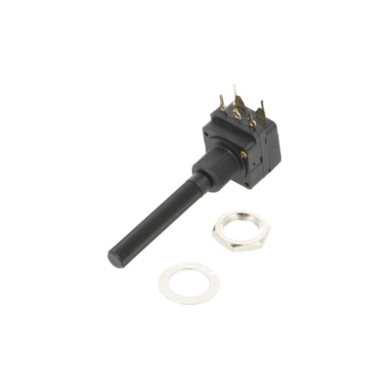 Potenţiometru: axial; 10kΩ; 200mW; THT; 6mm; plastic; mono; cărbune