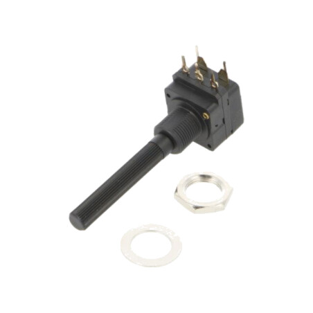 Potenţiometru: axial; 10kΩ; 200mW; THT; 6mm; plastic; mono; cărbune