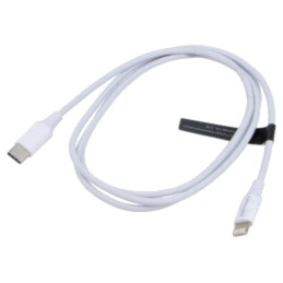 Cablu; mufă Apple Lightning,USB C mufă; nichelat; 1m; alb; 27W