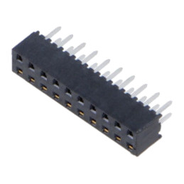 Conector: şiruri pini; mamă; PIN: 20; 2mm; aurit; THT; soclu; drept