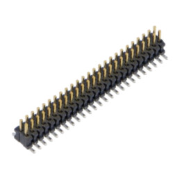 Conector: şiruri pini; tată; PIN: 50; 1,27mm; gold flash; THT; soclu