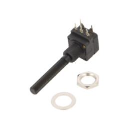 Potenţiometru: axial; 500kΩ; 200mW; THT; 6mm; plastic; mono; cărbune