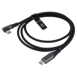 Cablu; USB 2.0; nichelat; 1m; negru; Fire: Cu,cositorit; textilă