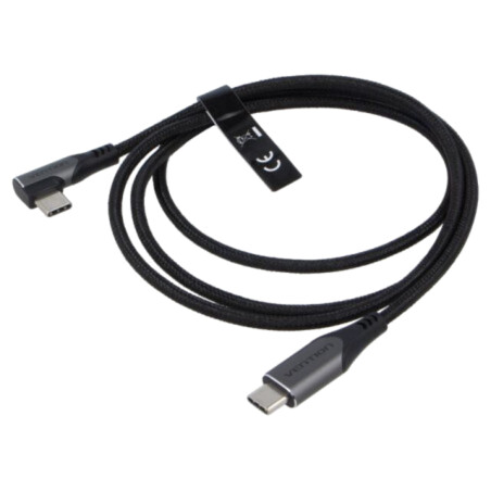 Cablu; USB 2.0; nichelat; 1m; negru; Fire: Cu,cositorit; textilă