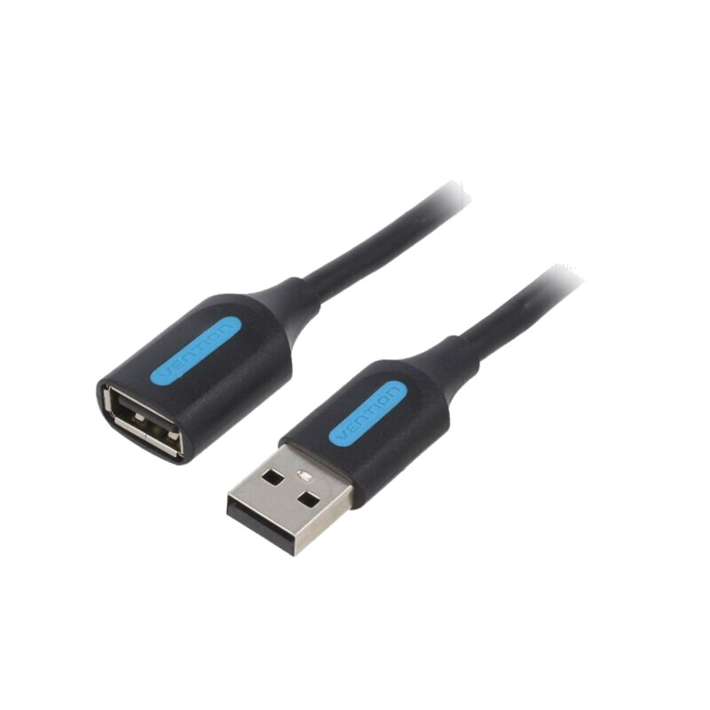 Cablu; USB 2.0; USB A soclu,USB A mufă; nichelat; 5m; negru; PVC Cablu; USB 2.0; USB A soclu,USB A mufă; nichelat; 5m; negru; PVC