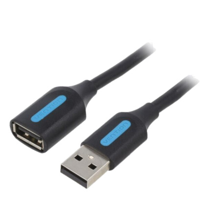 Cablu; USB 2.0; USB A soclu,USB A mufă; nichelat; 5m; negru; PVC