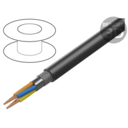 Cablu; ETHERLINE® Cat.5e; 2x2x22AWG; 5e; litat; Cu; PVC; negru
