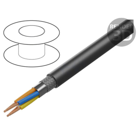 Cablu; ETHERLINE® Cat.5e; 2x2x22AWG; 5e; litat; Cu; PVC; negru