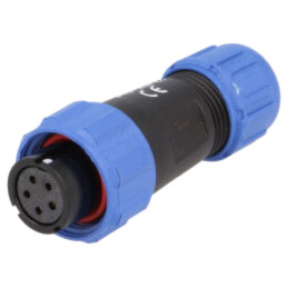 Mufă; SP13; mamă; PIN: 5; IP68; 4÷6,5mm; 5A; lipire; pe cablu; 180V