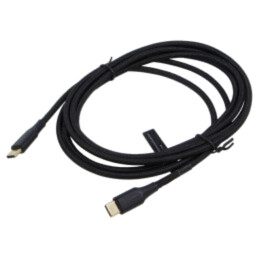 Cablu; USB 2.0; USB C mufă,din ambele părţi; nichelat; 2m; negru