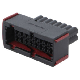 Conector: automotive; mufă; mamă; JPT; pe cablu; PIN: 16; neagră